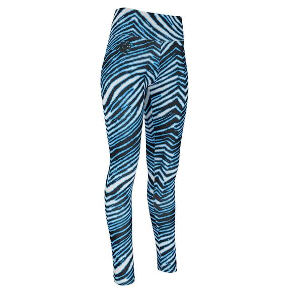 Zubaz NFL Apparel Carolina Panthers Women's Medium Zebra Print Legging NWT - Picture 1 of 2